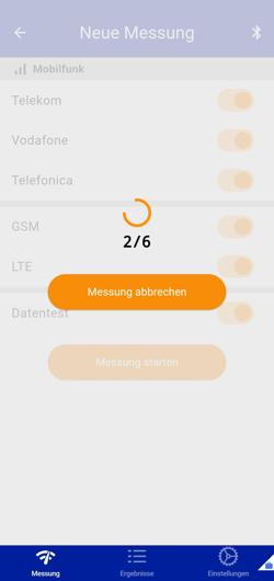 Messung gestartet