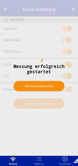 Messung gestartet