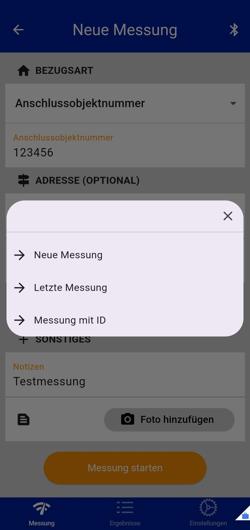 Messoptionen